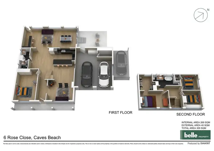 Floorplan of Homely house listing, 6 Rose Close, Caves Beach NSW 2281