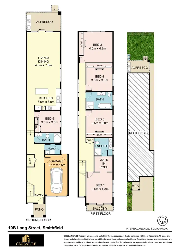 Floorplan of Homely semi-detached listing, 10 Lang St, Smithfield NSW 2164