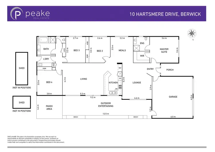 Floorplan of Homely house listing, 10 Hartsmere Drive, Berwick VIC 3806