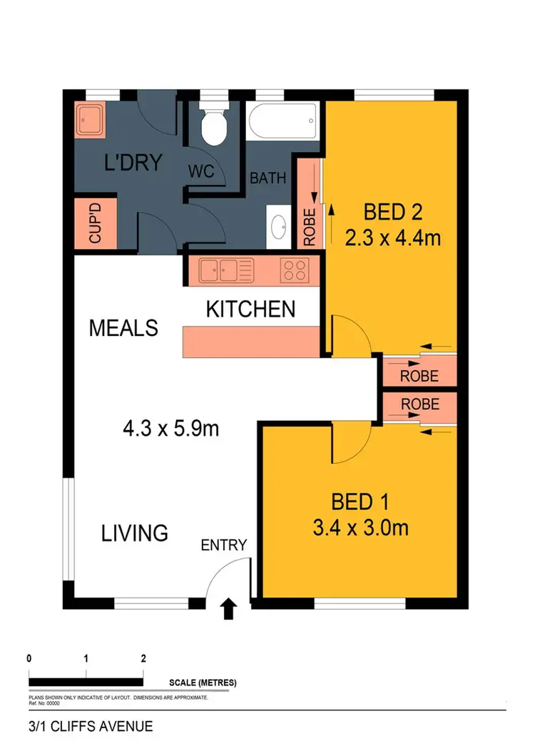 Floorplan of Homely unit listing, 3/1 Cliff Avenue, Strathdale VIC 3550