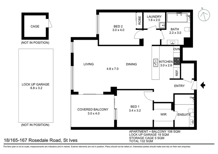 Floorplan of Homely apartment listing, 18/165-167 Rosedale Road, St Ives NSW 2075