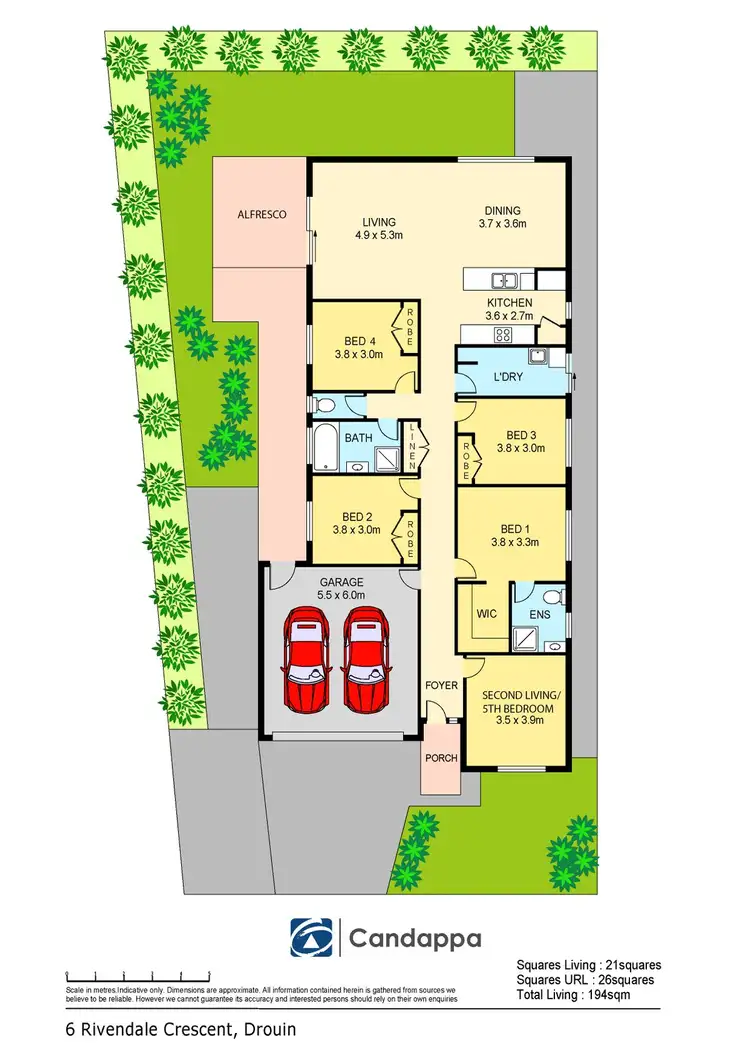 Floorplan of Homely house listing, 6 Rivendale Crescent, Drouin VIC 3818
