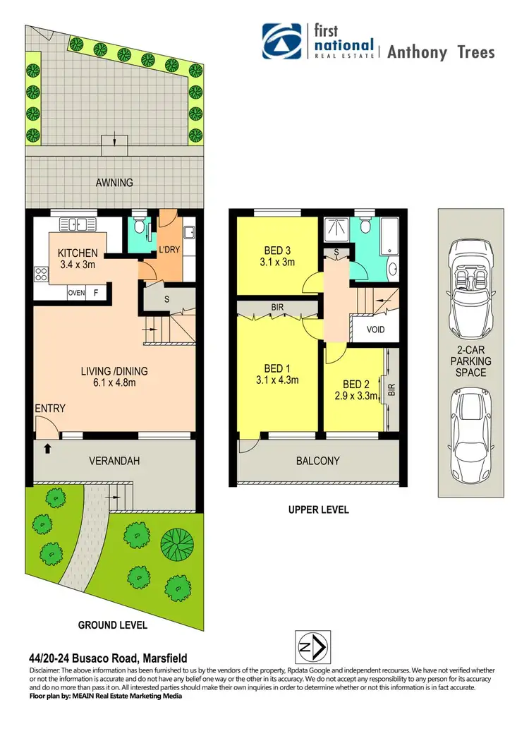 Floorplan of Homely townhouse listing, 44/20-24 Busaco Road, Marsfield NSW 2122