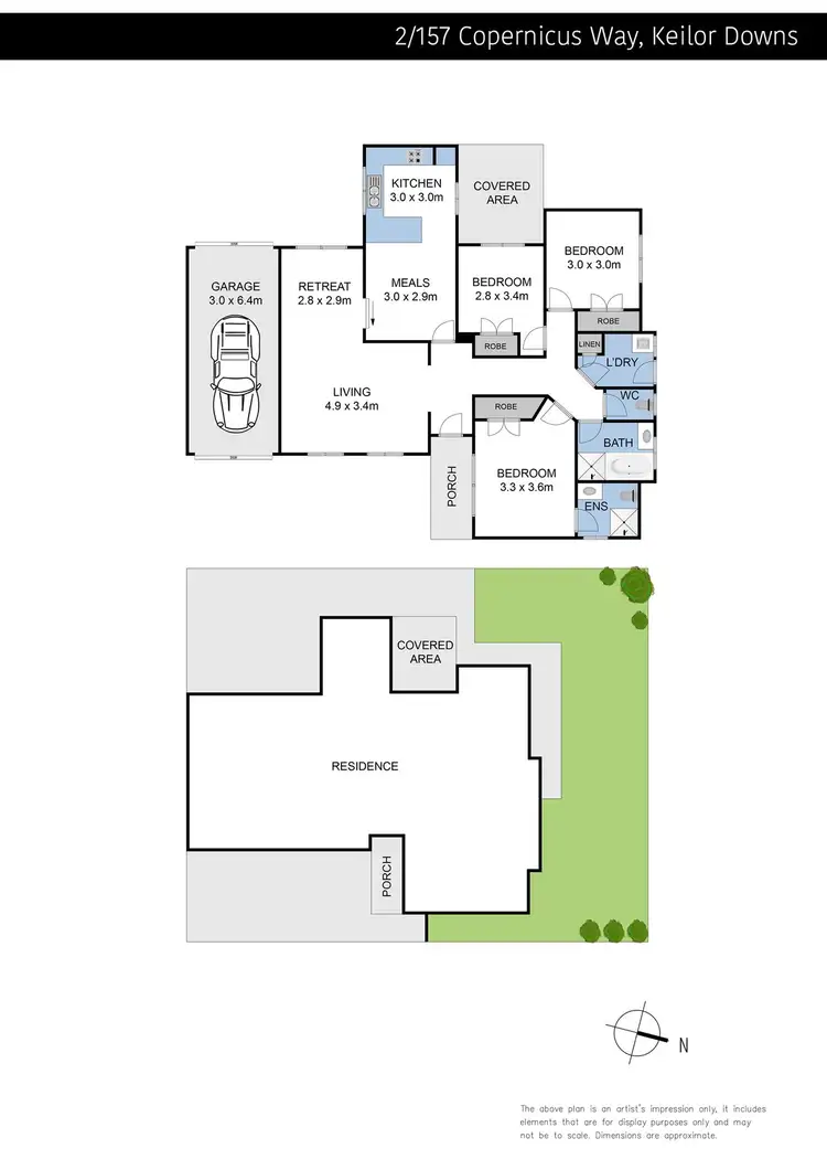 Floorplan of Homely unit listing, 2/157 Copernicus Way, Keilor Downs VIC 3038