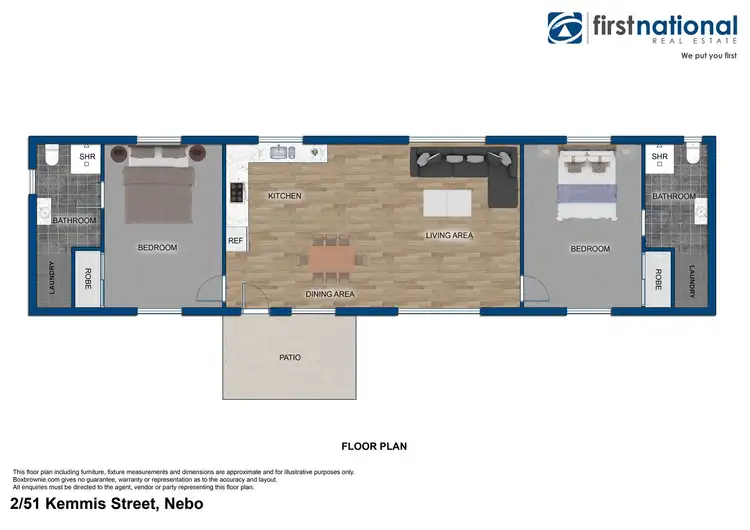 Floorplan of Homely unit listing, 2/51 Kemmis Street, Nebo QLD 4742