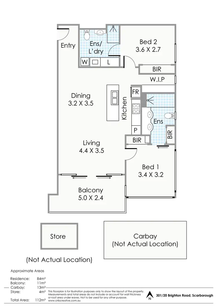 Floorplan of Homely apartment listing, 301/20 Brighton Road, Scarborough WA 6019
