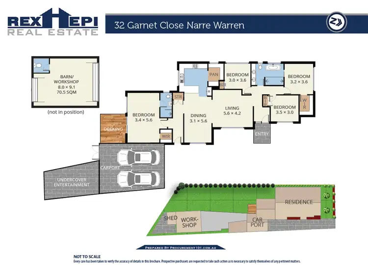 Floorplan of Homely house listing, 32 Garnet Close, Narre Warren VIC 3805