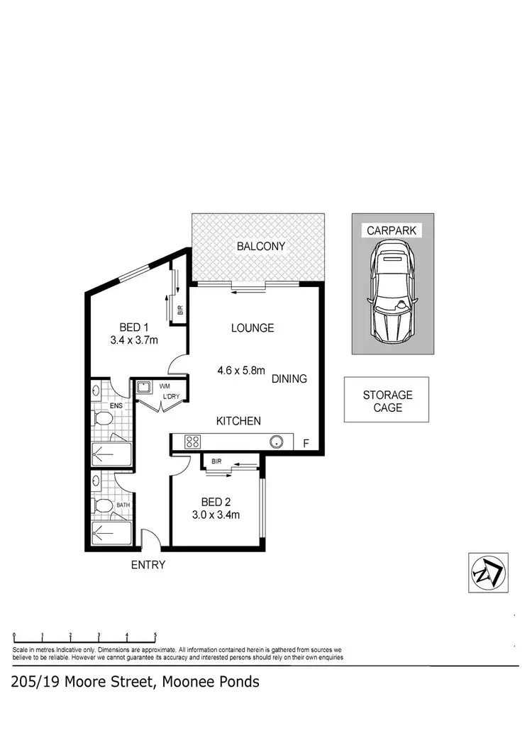 Floorplan of Homely apartment listing, 205/19 Moore Street, Moonee Ponds VIC 3039
