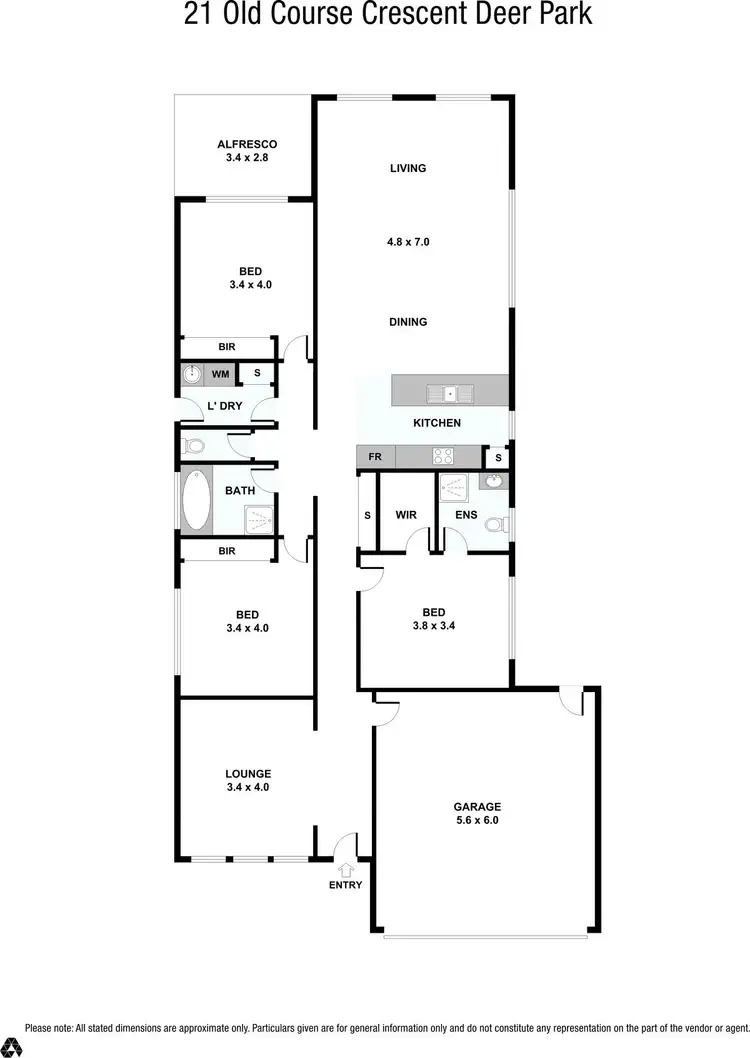Floorplan of Homely house listing, 21 Old Course Crescent, Deer Park VIC 3023