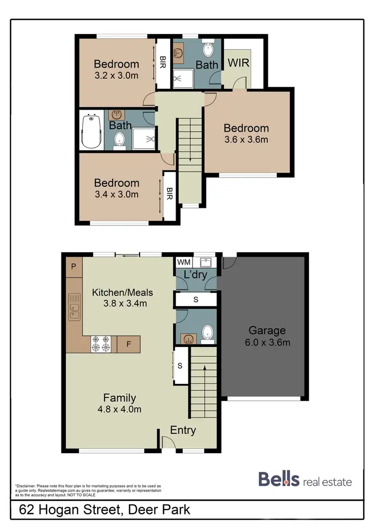 Floorplan of Homely townhouse listing, 62 Hogan Street, Deer Park VIC 3023