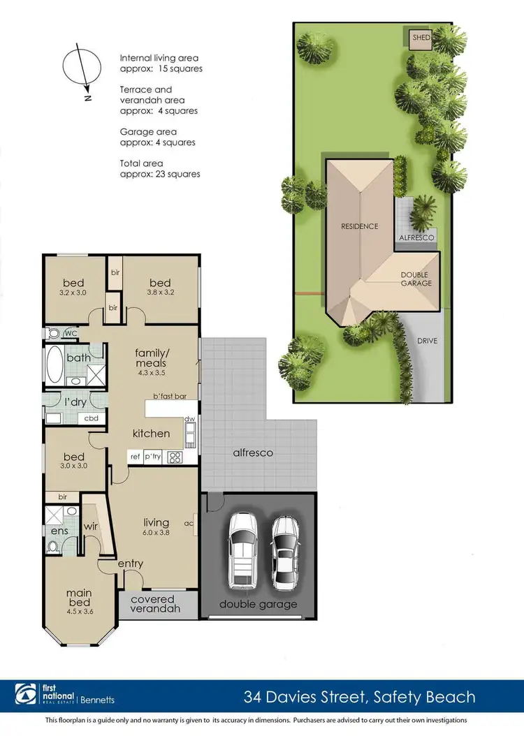 Floorplan of Homely house listing, 34 Davies Street, Safety Beach VIC 3936