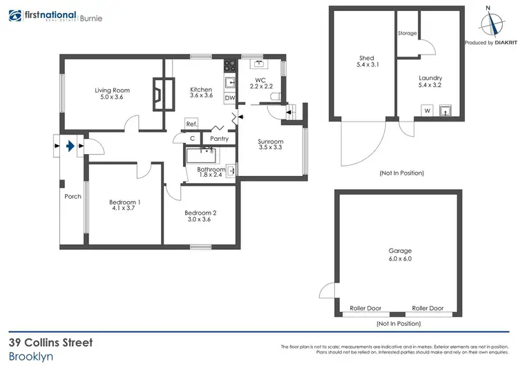 Floorplan of Homely house listing, 39 Collins Street, Brooklyn TAS 7320