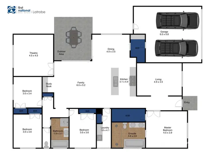 Floorplan of Homely house listing, 31 Bradman Boulevard, Traralgon VIC 3844