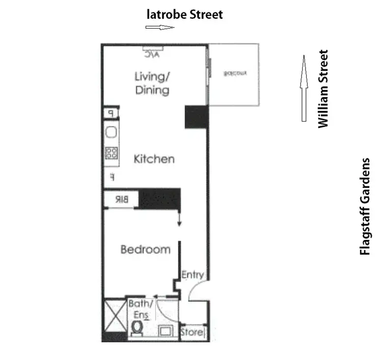 Floorplan of Homely apartment listing, 710/17. Singers Lane, Melbourne VIC 3000