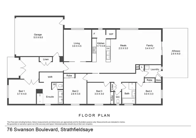 Floorplan of Homely house listing, 76 Swanson Boulevard, Strathfieldsaye VIC 3551