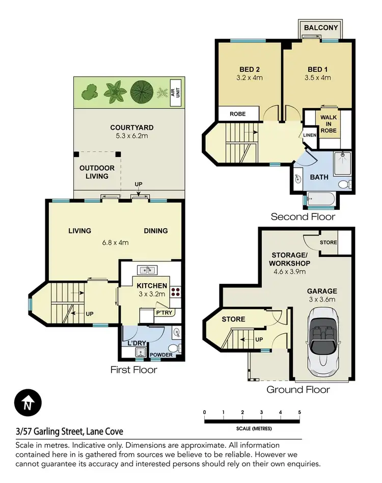Floorplan of Homely townhouse listing, 3/57 Garling Street, Lane Cove NSW 2066