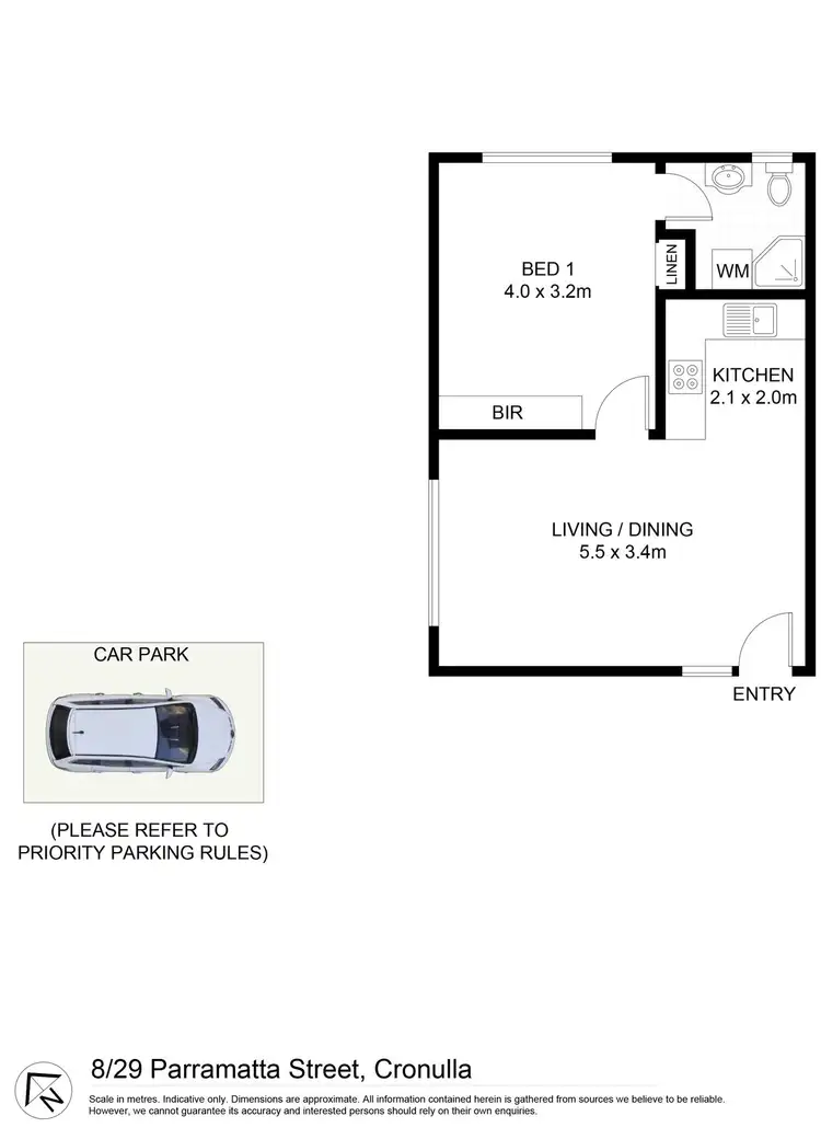Floorplan of Homely apartment listing, 8/29 Parramatta Street, Cronulla NSW 2230