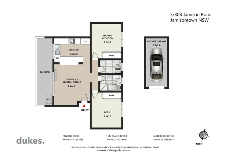 Floorplan of Homely unit listing, 5/308-310 Jamison Road, Jamisontown NSW 2750