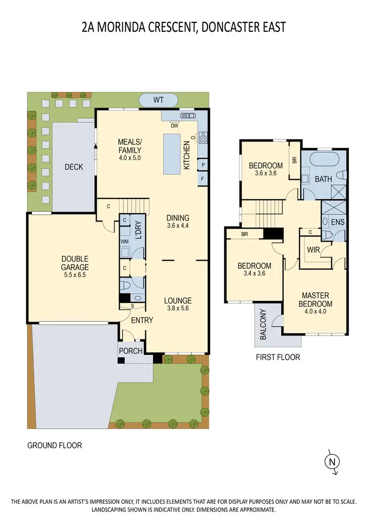 Floorplan of Homely townhouse listing, 2A Morinda Crescent, Doncaster East VIC 3109
