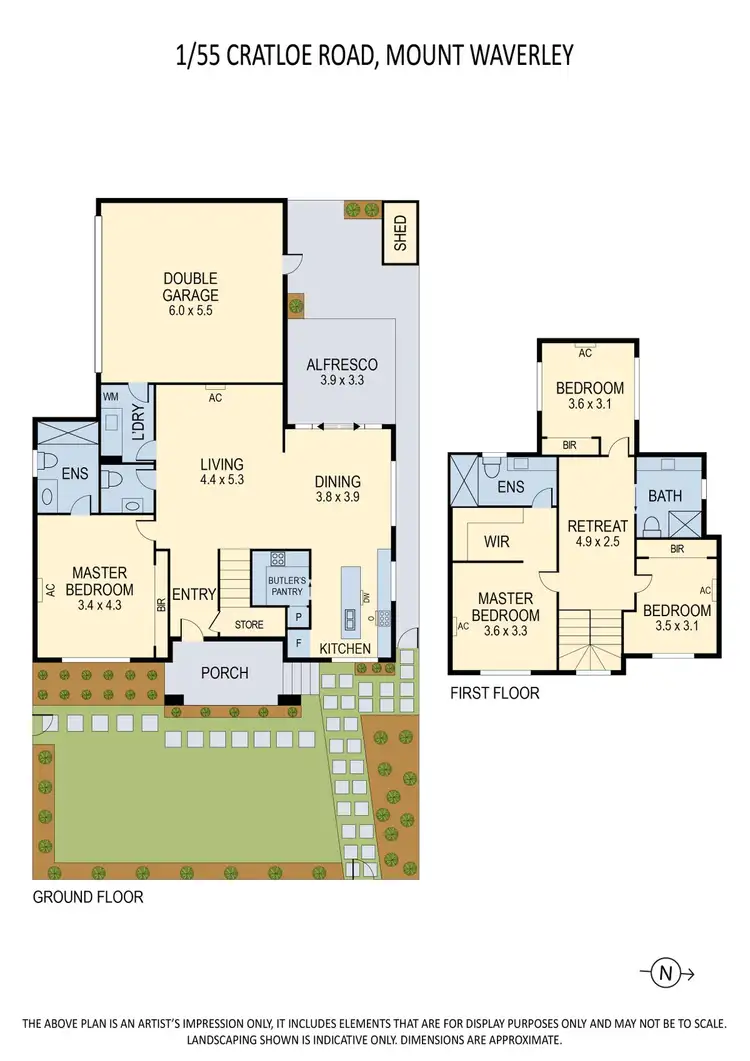 Floorplan of Homely townhouse listing, 1/55 Cratloe Road, Mount Waverley VIC 3149
