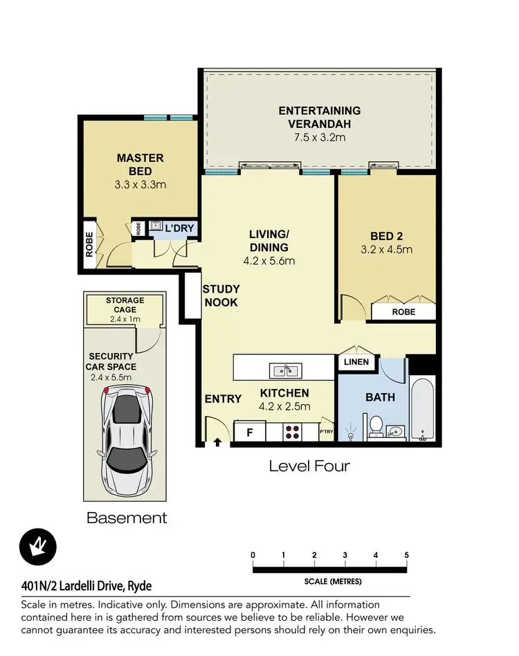 Floorplan of Homely apartment listing, 401n/2 Lardelli Drive, Ryde NSW 2112