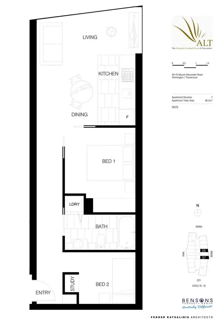 Floorplan of Homely apartment listing, 2007/18 Mount Alexander Road, Travancore VIC 3032