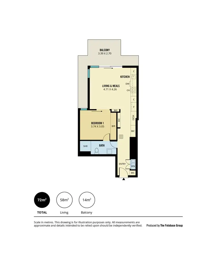 Floorplan of Homely apartment listing, 202/248 Flinders Street, Adelaide SA 5000