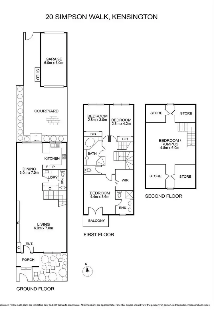 Floorplan of Homely house listing, 20 Simpson Walk, Kensington VIC 3031