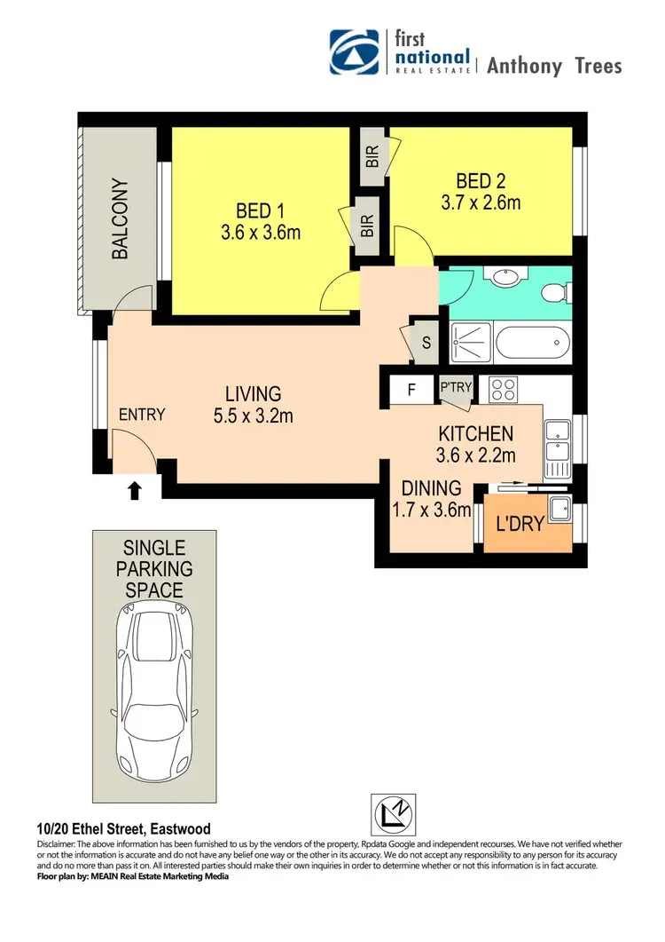 Floorplan of Homely unit listing, 10/20-22 Ethel Street, Eastwood NSW 2122