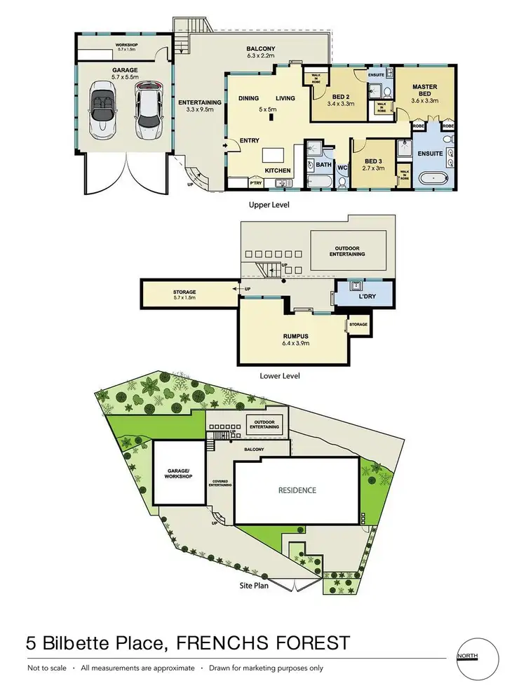 Floorplan of Homely house listing, 5 Bilbette Place, Frenchs Forest NSW 2086
