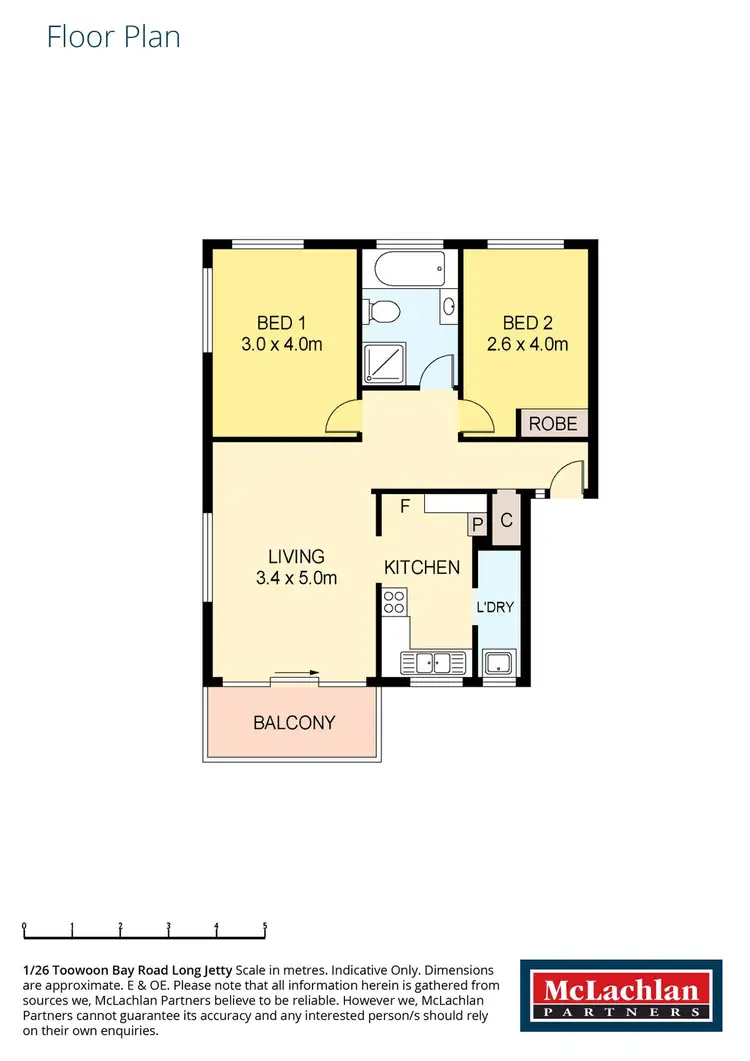 Floorplan of Homely unit listing, 1/24-26 Toowoon Bay Road, Long Jetty NSW 2261