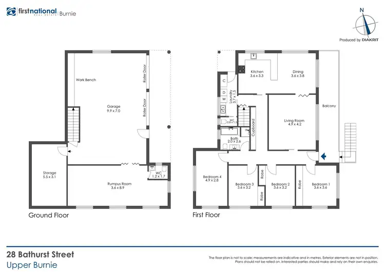 Floorplan of Homely house listing, 28 Bathurst Street, Upper Burnie TAS 7320