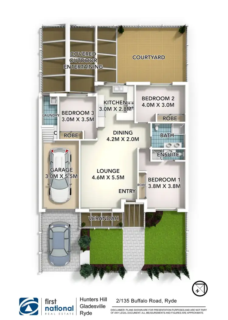 Floorplan of Homely villa listing, 2/135 Buffalo Road (Malvina St Frontage), Ryde NSW 2112