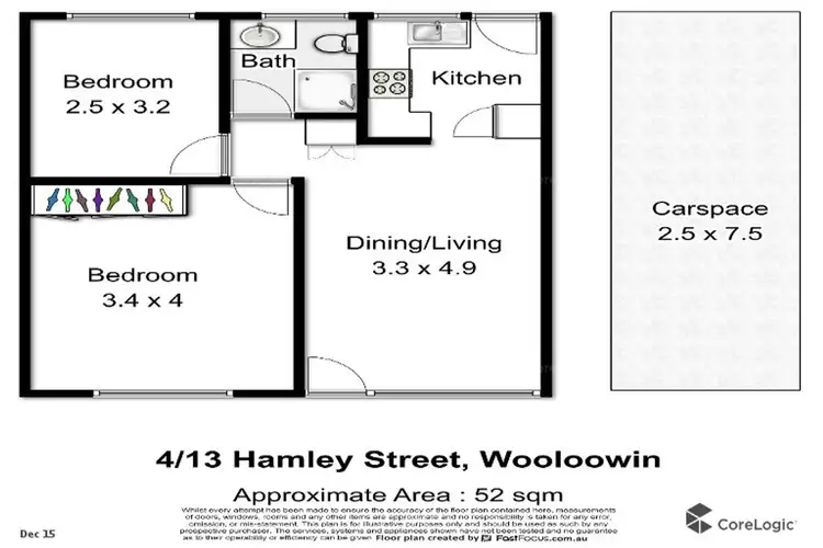 Floorplan of Homely block of units listing, 13 Hamley Street, Wooloowin QLD 4030