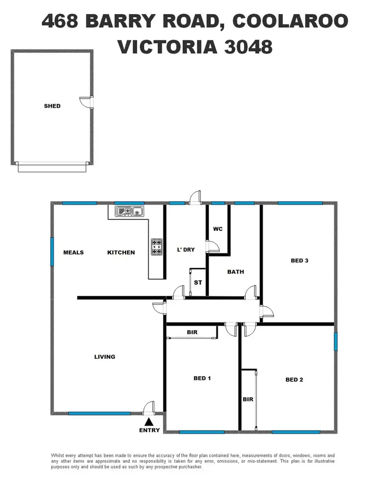 Floorplan of Homely house listing, 468 Barry Road, Coolaroo VIC 3048