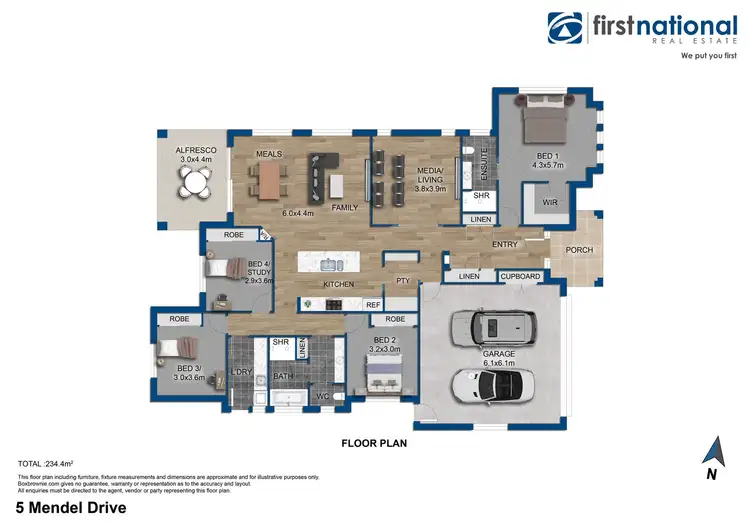 Floorplan of Homely house listing, 5 Mendel Drive, Kelso NSW 2795