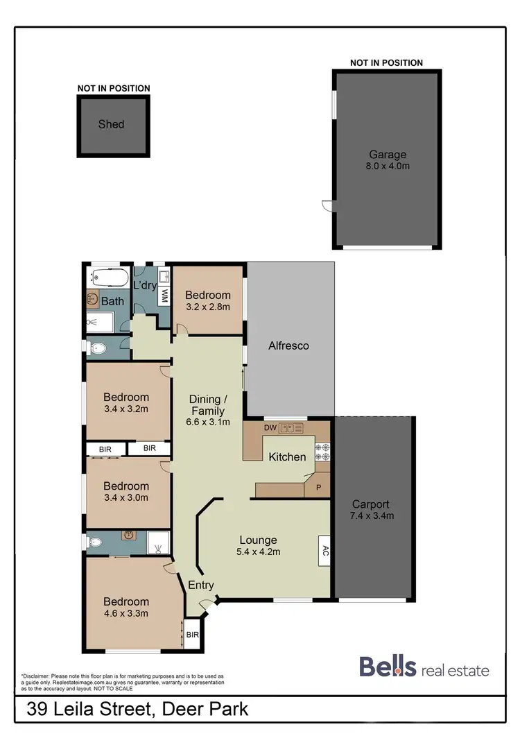 Floorplan of Homely house listing, 39 Leila Street, Deer Park VIC 3023