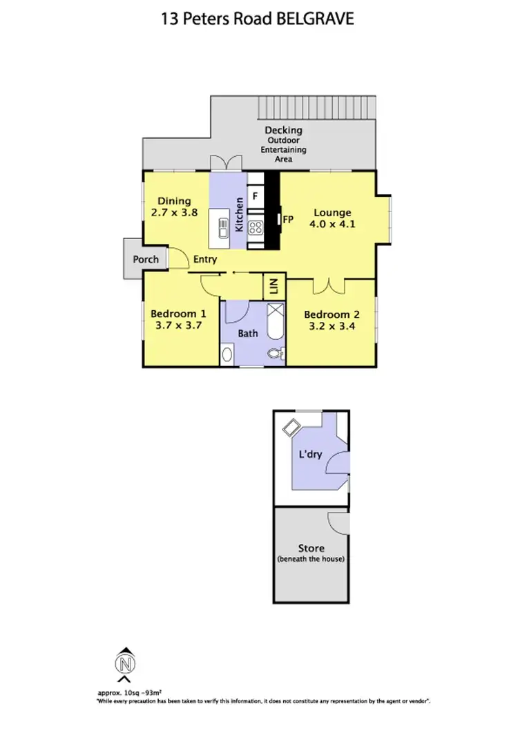 Floorplan of Homely house listing, 13 Peters Road, Belgrave VIC 3160