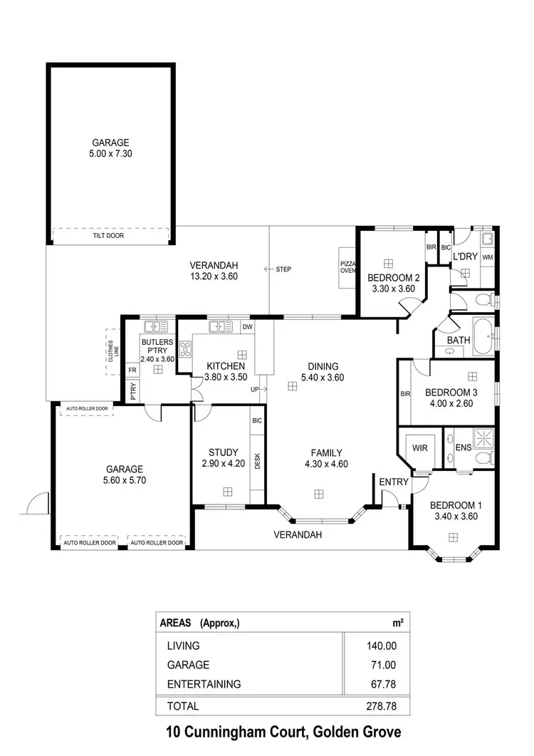 Floorplan of Homely house listing, 10 Cunningham Court, Golden Grove SA 5125