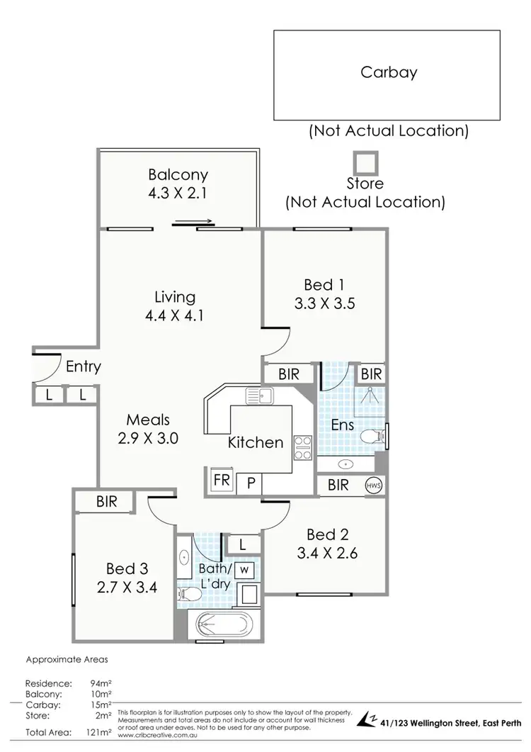 Floorplan of Homely apartment listing, 41/123 Wellington Street, East Perth WA 6004