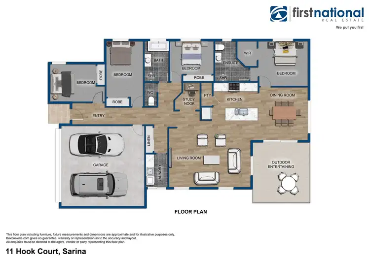 Floorplan of Homely house listing, 11 Hook Court, Sarina QLD 4737