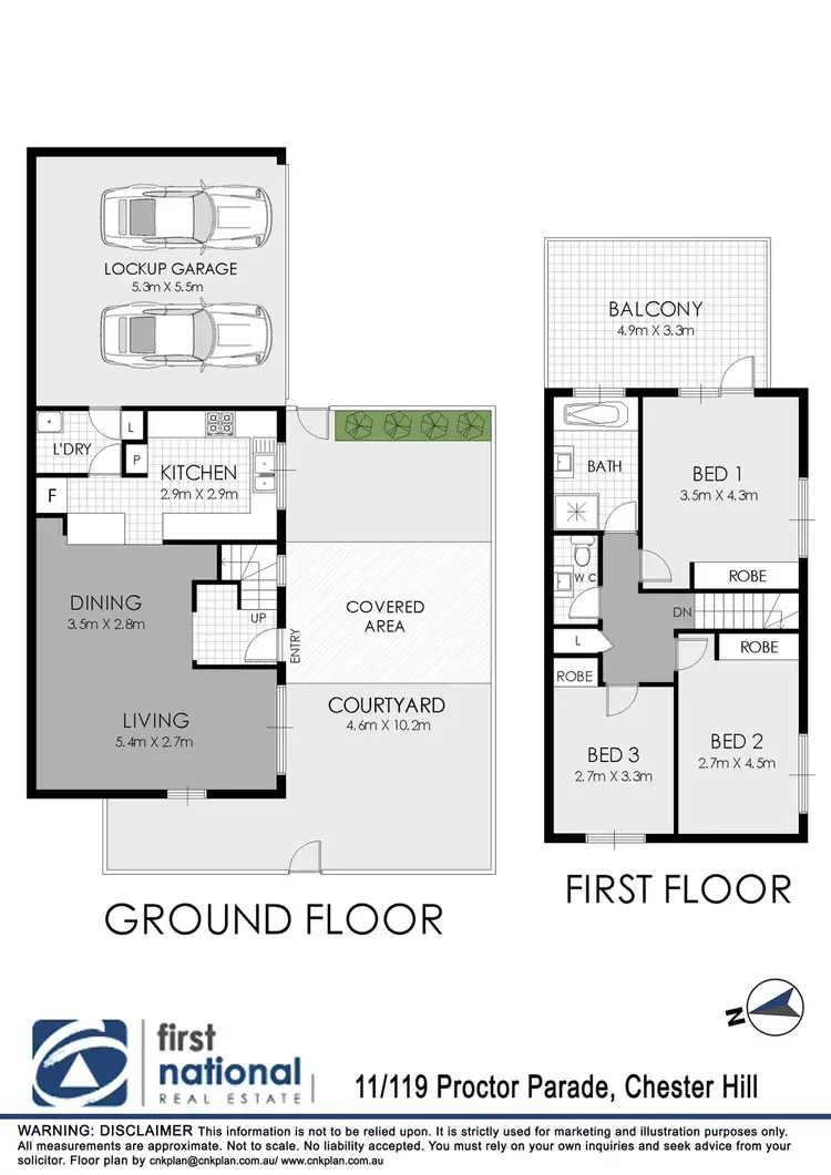 Floorplan of Homely townhouse listing, 11/119-121 Proctor Parade, Chester Hill NSW 2162