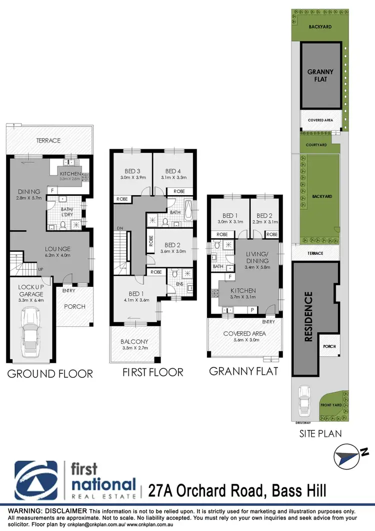 Floorplan of Homely semi-detached listing, 27A Orchard Road, Bass Hill NSW 2197