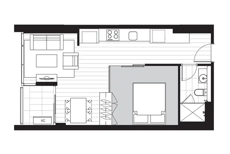 Floorplan of Homely apartment listing, 1206/33 Rose Lane, Melbourne VIC 3000