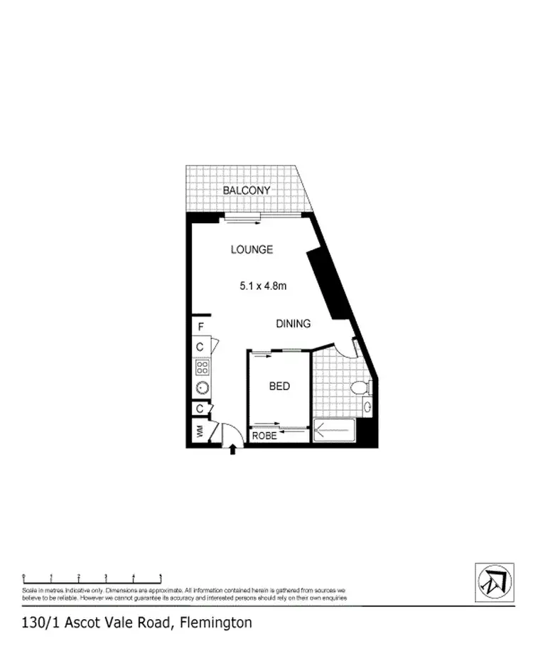 Floorplan of Homely apartment listing, 130/1 Ascot Vale Road, Flemington VIC 3031