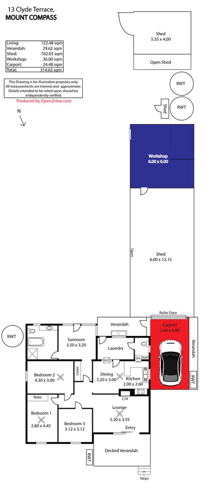 Floorplan of Homely house listing, 13 Clyde Terrace, Mount Compass SA 5210