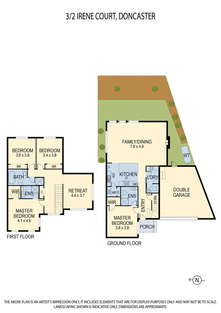 Floorplan of Homely townhouse listing, Unit 3/2 Irene Court, Doncaster VIC 3108