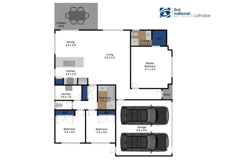 Floorplan of Homely house listing, 6 Christian Rise, Traralgon VIC 3844