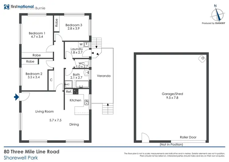 Floorplan of Homely house listing, 80 Three Mile Line Road, Shorewell Park TAS 7320
