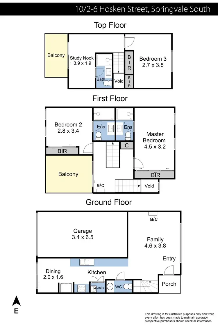 Floorplan of Homely townhouse listing, 10/2 Hosken Street, Springvale South VIC 3172